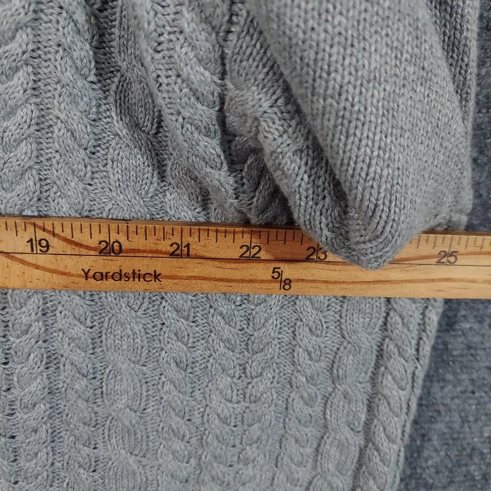 Sean John Sweater Mens 2XL Gray‎ Cable Knit Ribbed Shawl Collar Toggle Pullover